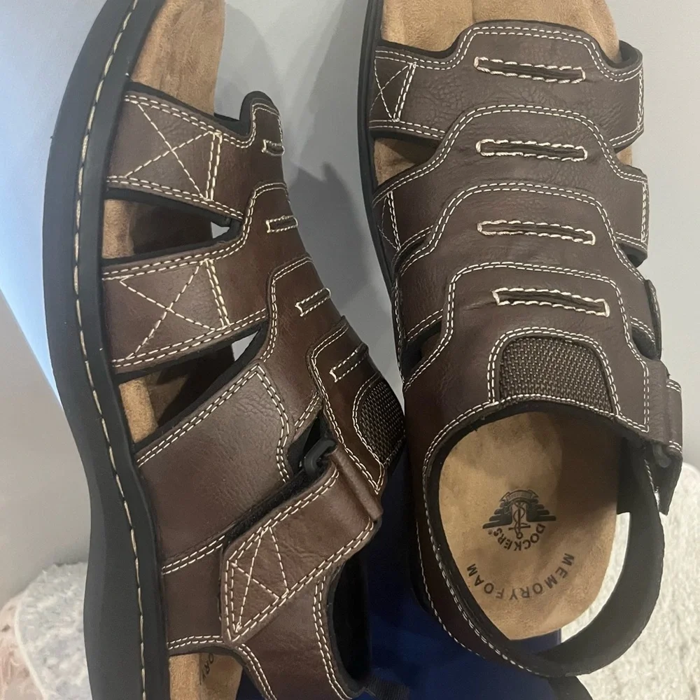 Dockers‎ Men's Dark Brown Strap Sandals